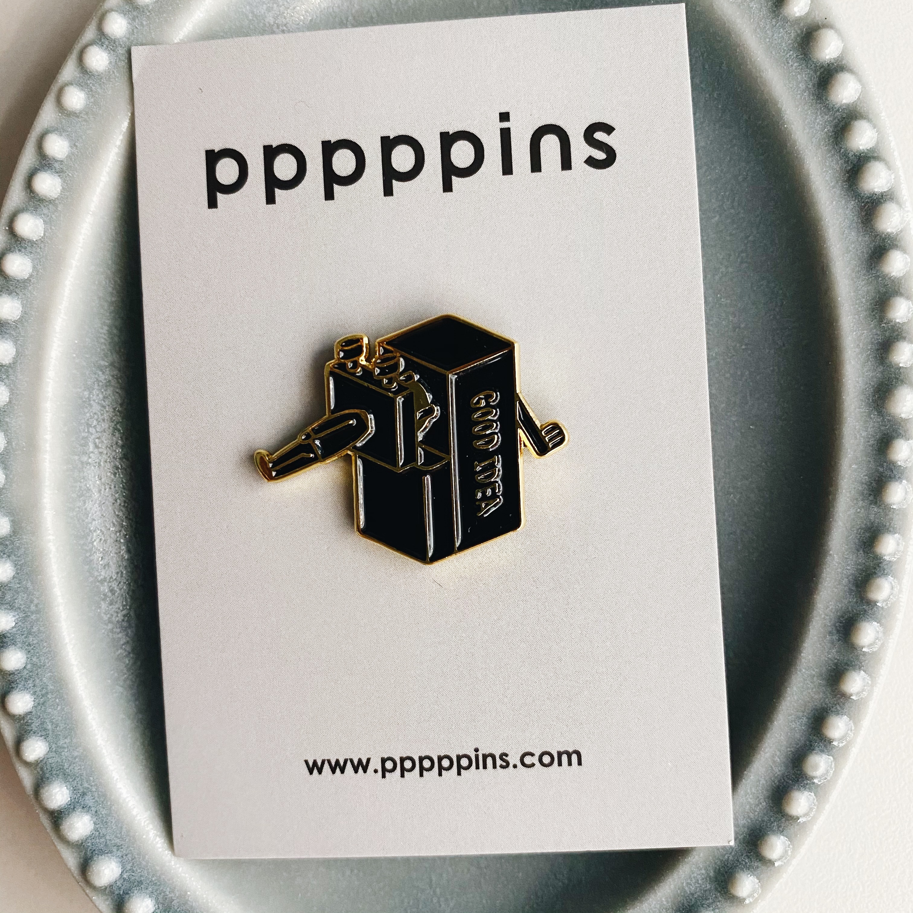 削鉛筆機(黑) 琺瑯別針 胸章｜pppppins