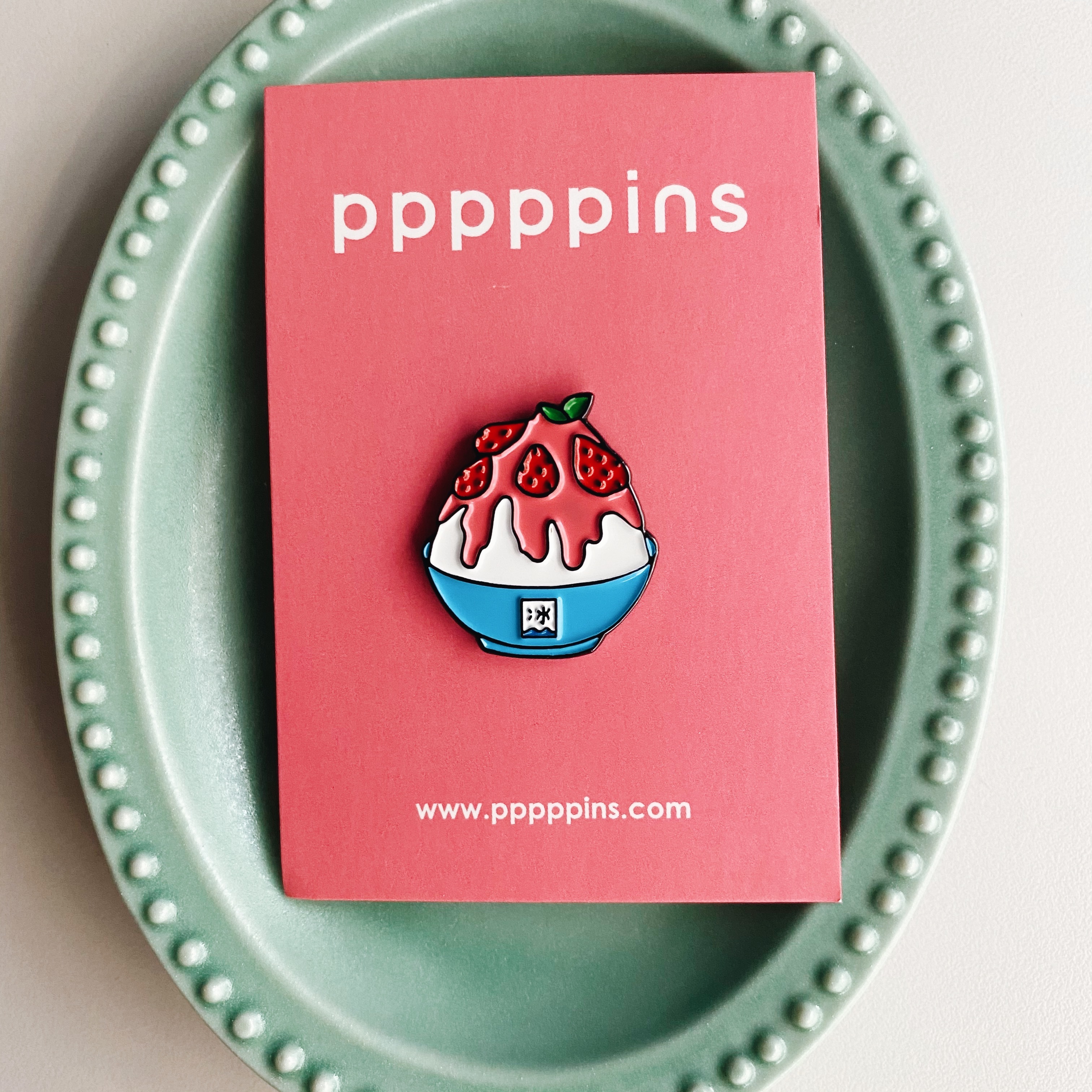 草莓冰 琺瑯別針 胸章｜pppppins