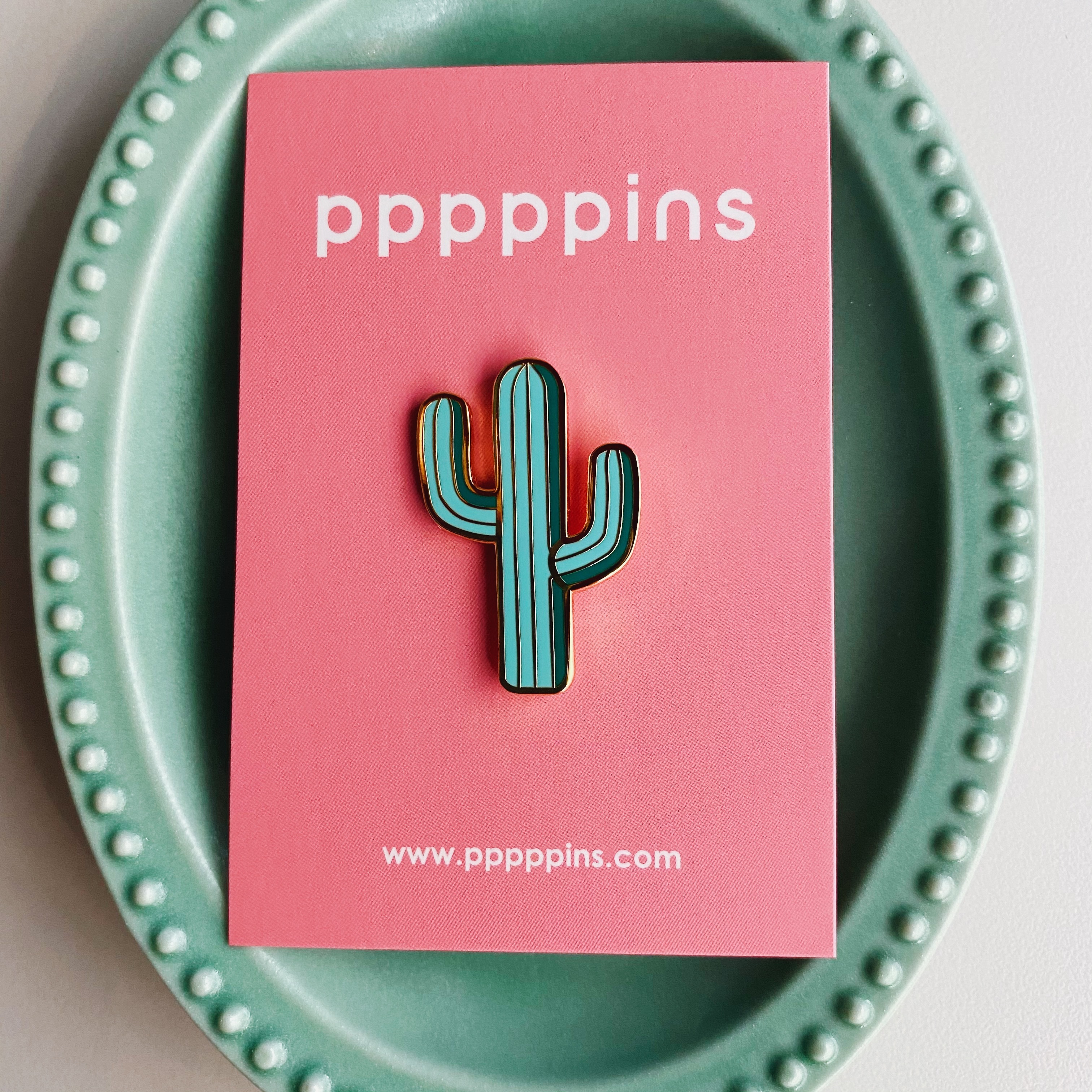 仙人掌 琺瑯別針 胸章｜pppppins