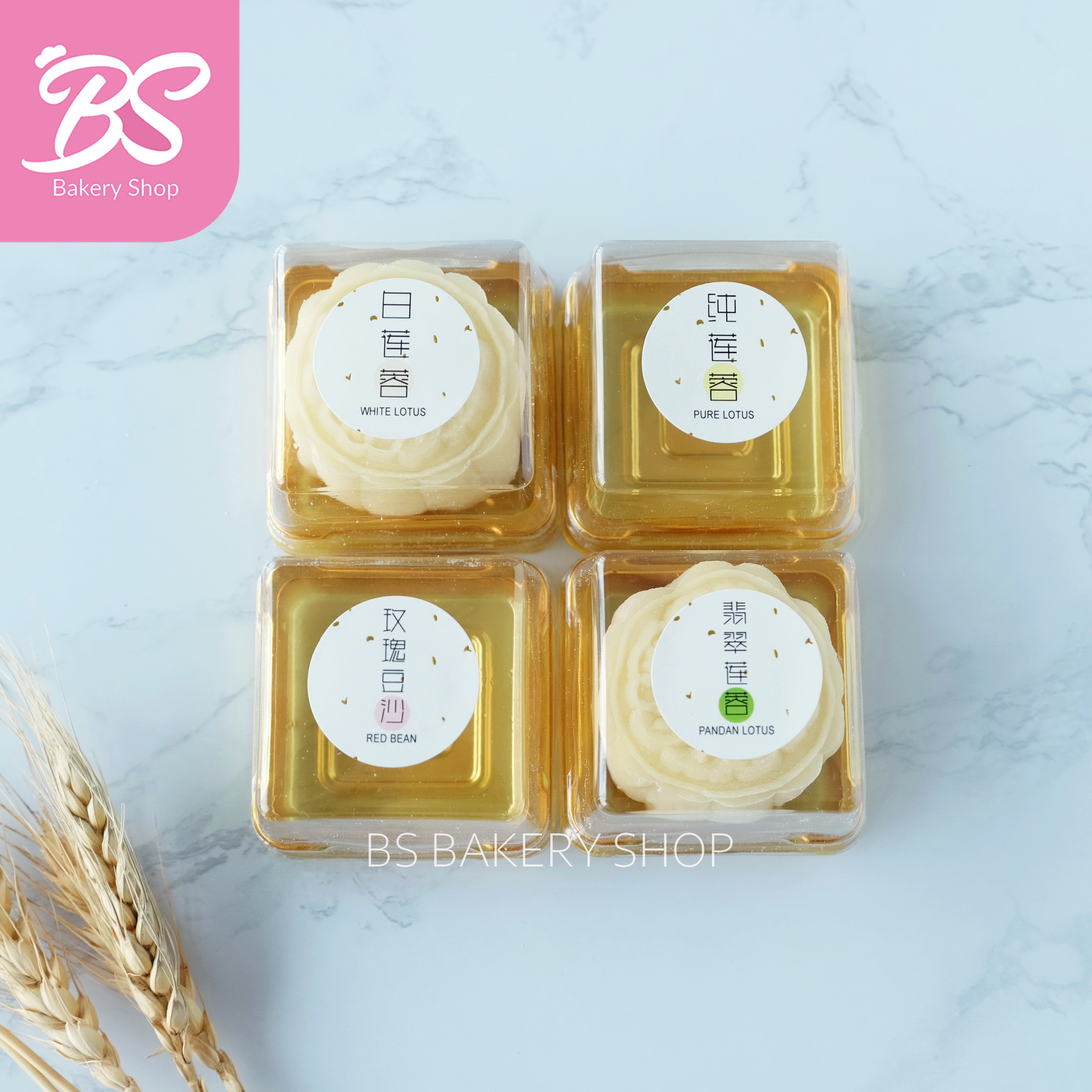 独家【Mooncake Flavour Label Sticker 中秋月饼口味烫金贴纸】Moon cake Decoration Gold flavor sticker 莲蓉贴纸标识
