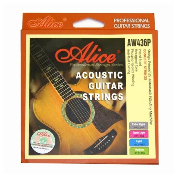Alice AW436P-SL 木吉他弦 民謠吉他弦 彩色珠頭
