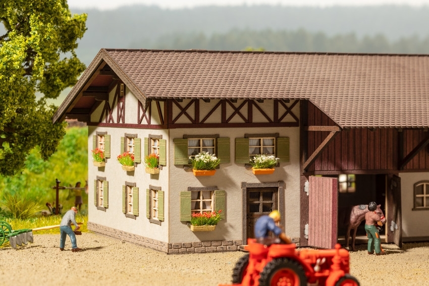 Noch 14009 HO規 Flowers Boxes 盛開的花盆栽 紅 白 黃