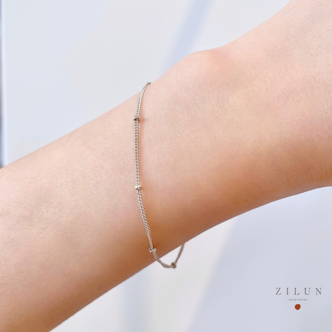 │簡約│高質感 • 間珠 • 手鍊 • 純銀手鍊 • 925silver