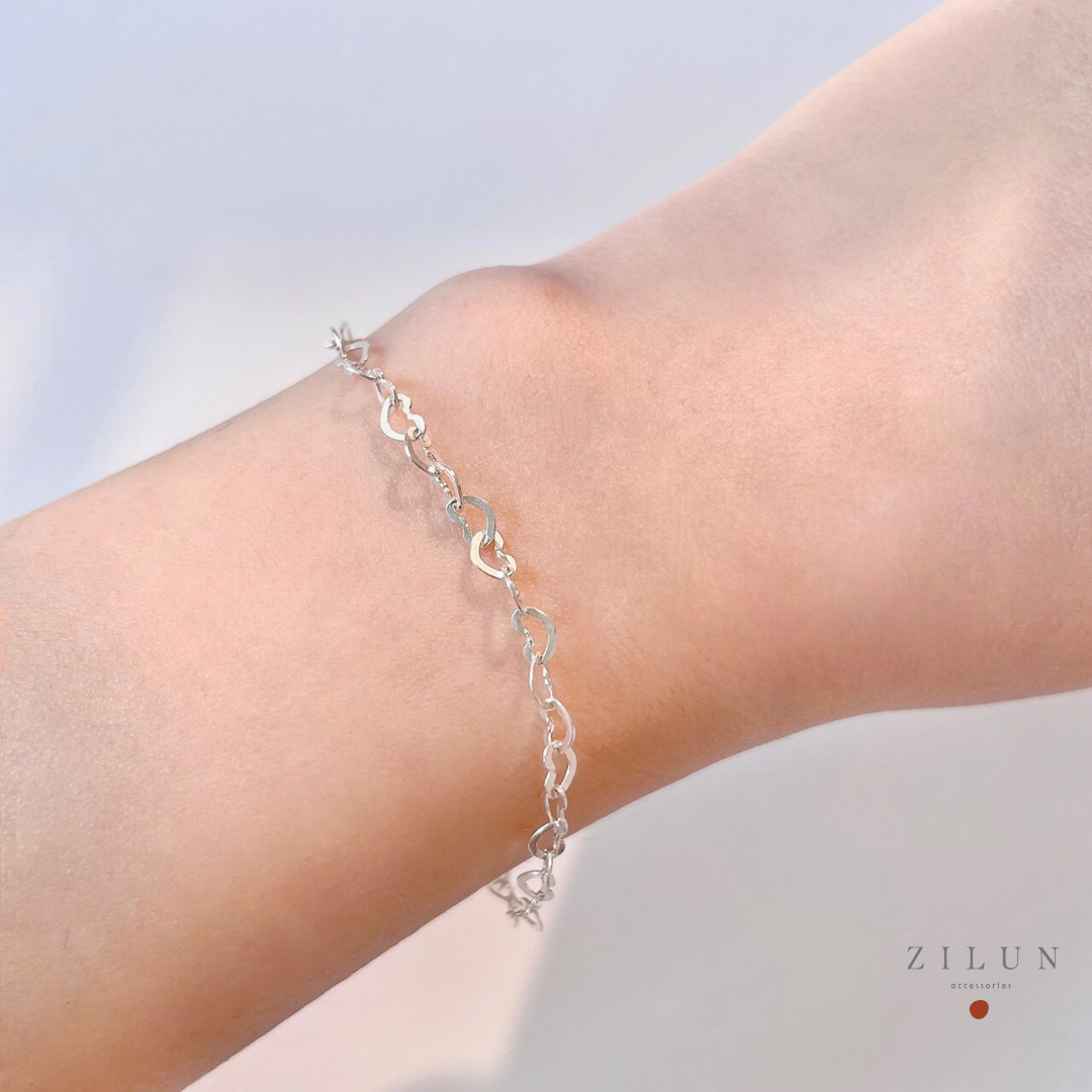 │簡約│高質感 • 愛心 • 手鍊 • 純銀手鍊 • 925silver