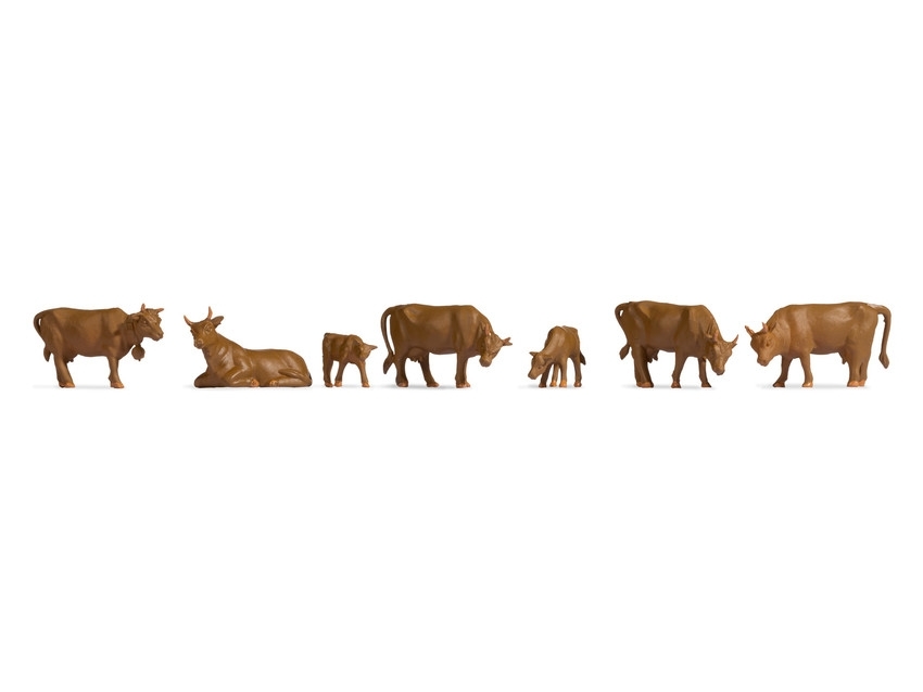 Noch 18216 HO scale Cows brown