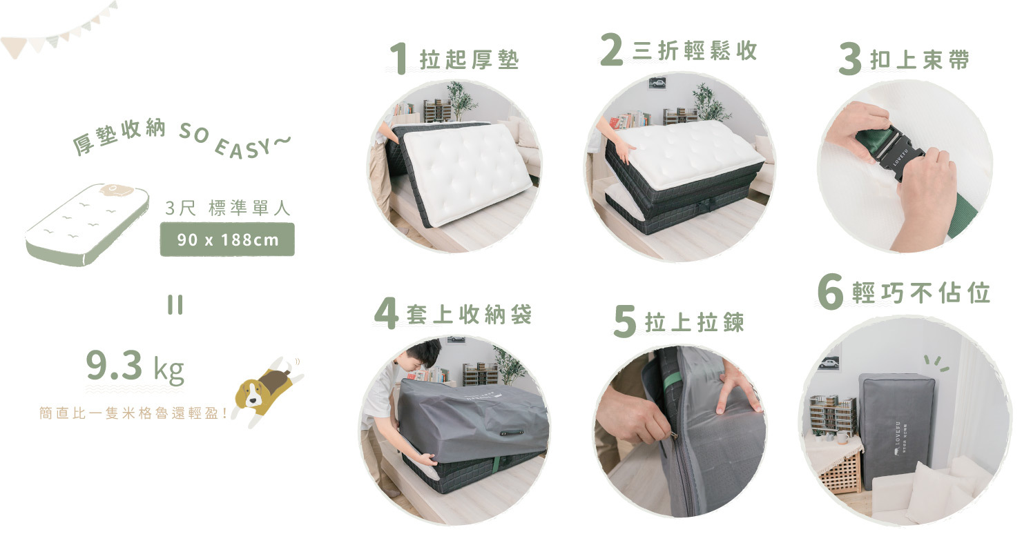 2023開學季-學生專屬的套房床墊 - 厚墊收納