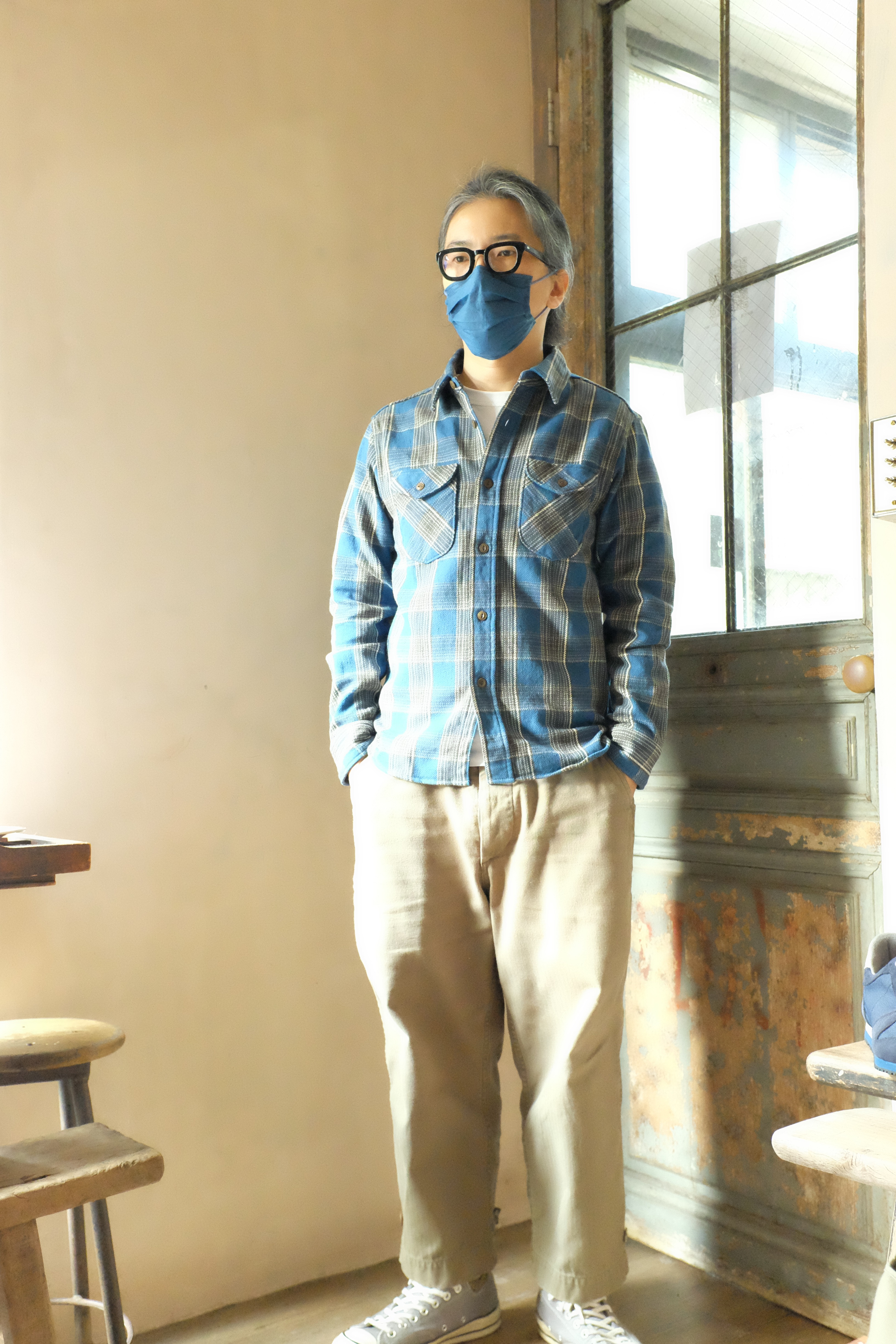 UES 法蘭絨襯衫 NAVY