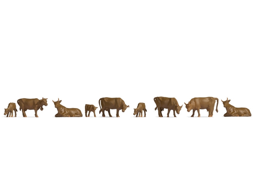 Noch 38216 N規 Cows Brown 牛 棕 9隻