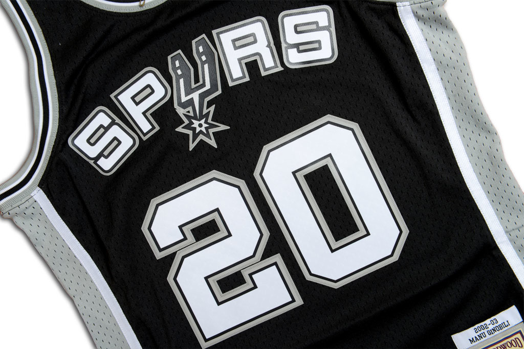 Mitchell & Ness 聖安東尼奧馬刺隊 Manu Ginobili 2002-2003 復刻 Swingman 球衣