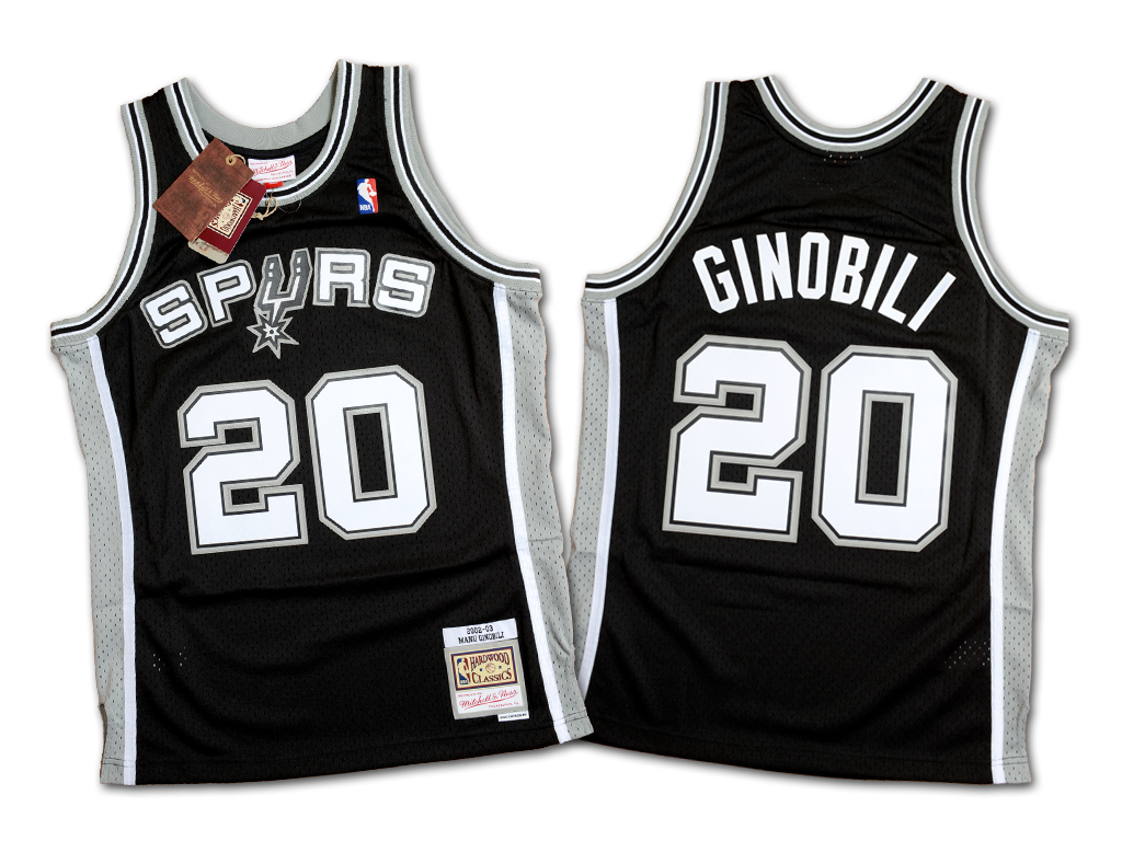 Mitchell & Ness 聖安東尼奧馬刺隊 Manu Ginobili 2002-2003 復刻 Swingman 球衣