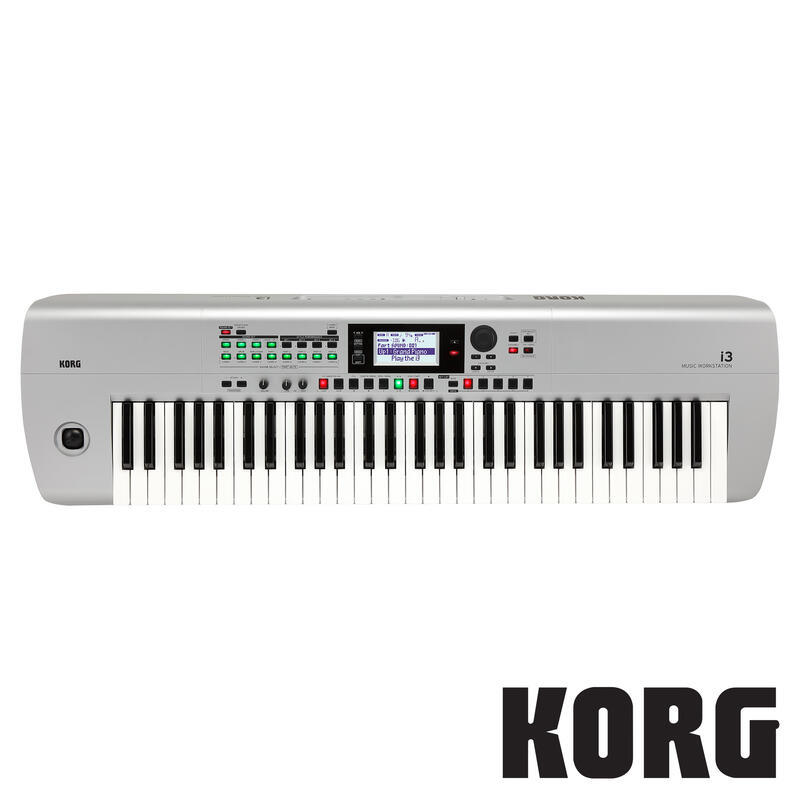 展示 特價出清 Korg i3 61鍵 編曲工作站 自動伴奏 中文面板 銀色