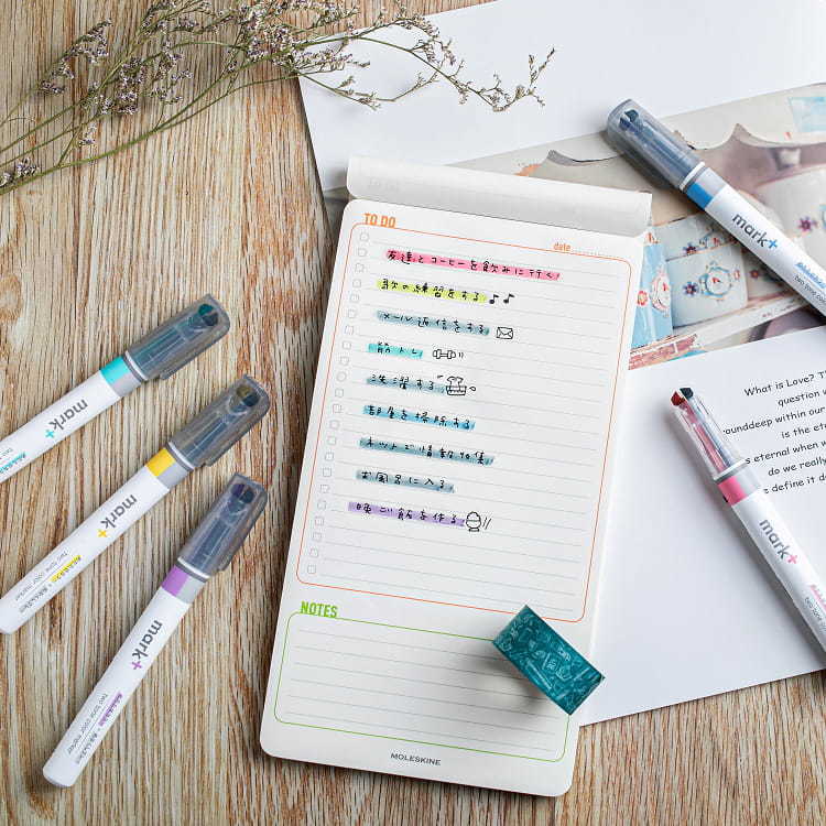 Mark+ 獨角仙螢光筆灰色系 (單支) - KOKUYO