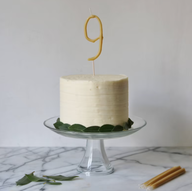 OAKMOSSHOME 手滴蜂蠟數字裸蠟燭  (數字1~9)