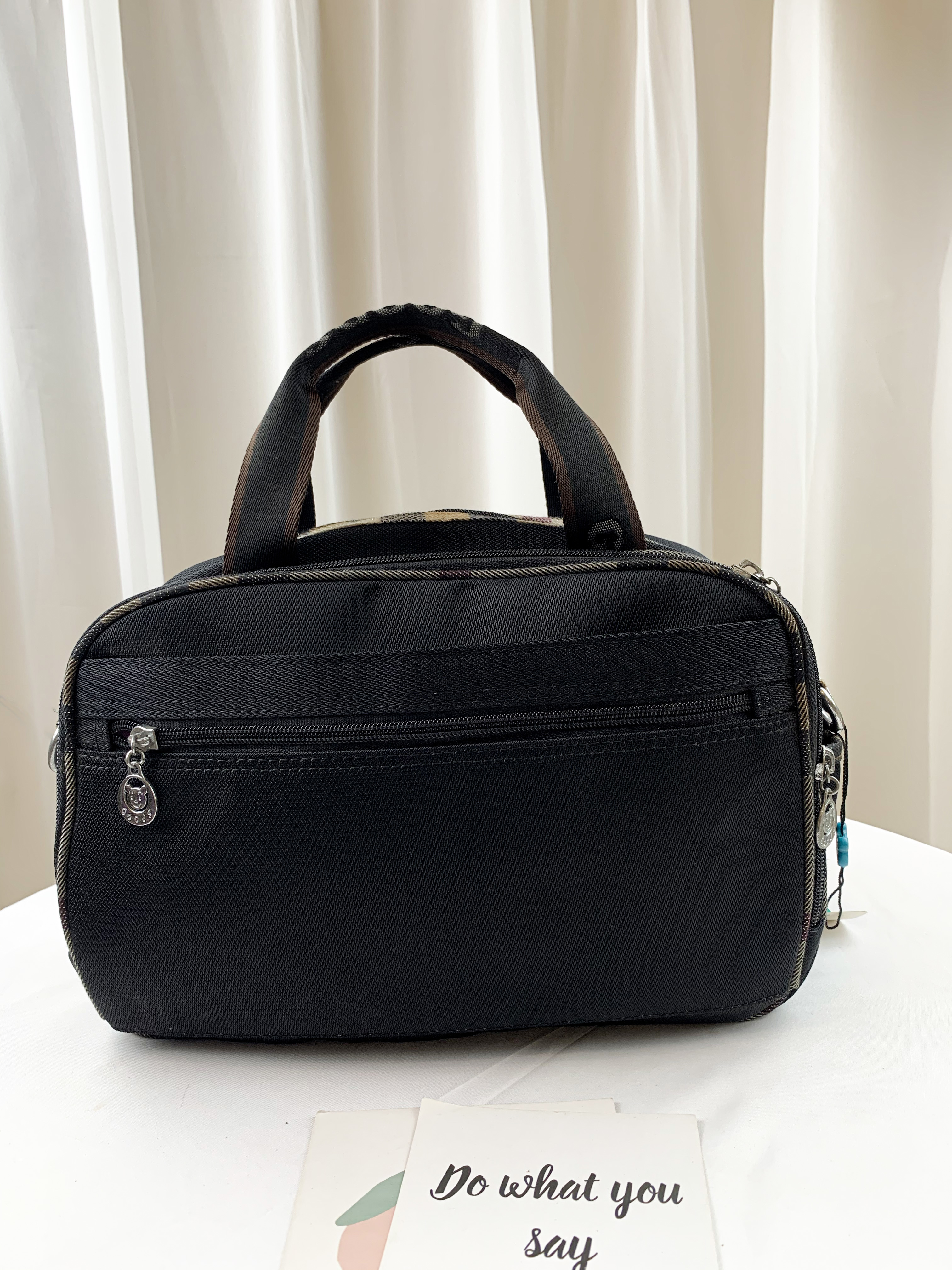 GOODS 黑格紋防潑水手提包 / 側背包 #28068