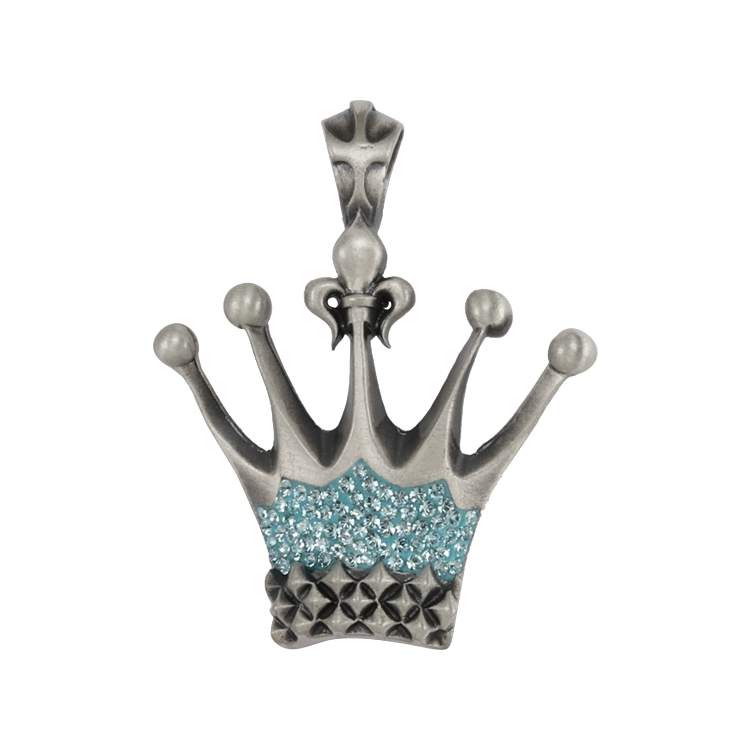 Bico吊墜，女士吊墜 鳶尾花太陽冠；做自己的女王（2081淺藍）