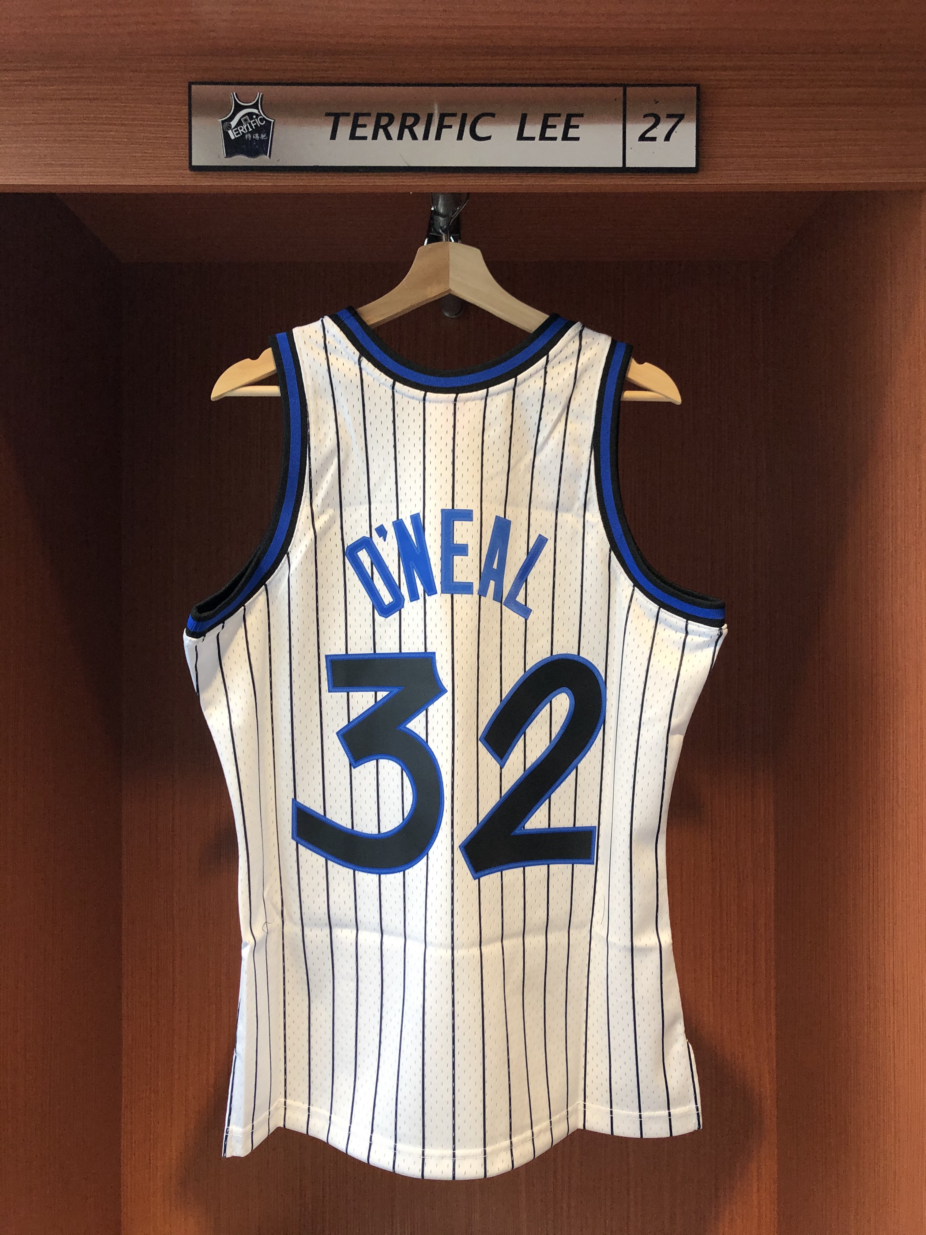 NBA球衣 Shaquille Oneal 奧蘭多魔術 白條紋 93-94 M&N Swingman G2 球迷版 熱轉印 全新