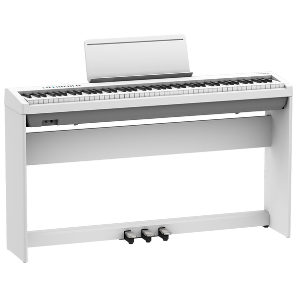 Roland 電鋼琴 FP-30X 數位鋼琴 88鍵 含腳架組+三踏板 白色款 雙北免費到府安裝 【宛伶樂器】