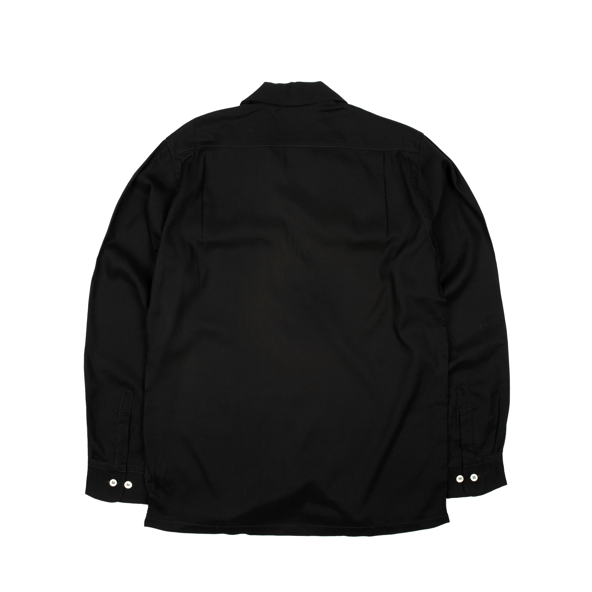 The Real McCoy's - Open Collar Rayon Shirt (Black)