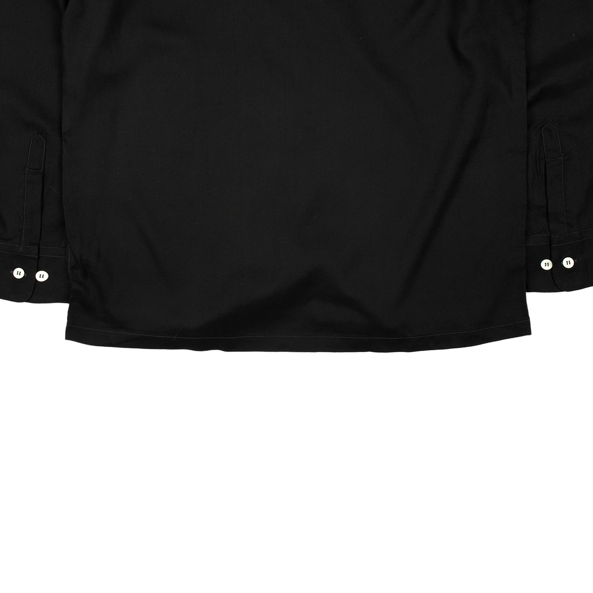 The Real McCoy's - Open Collar Rayon Shirt (Black)