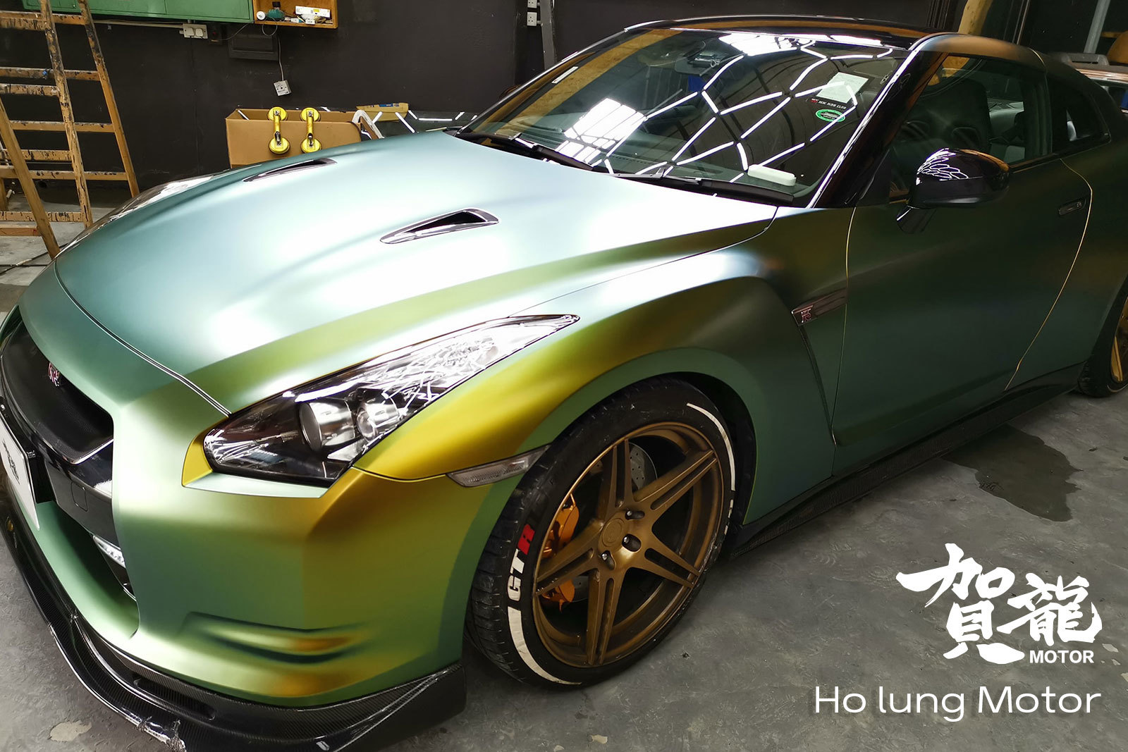 Nissan 日產 GTR R35 賀龍汽車維修 Ho Lung Motor body wrap 車貼