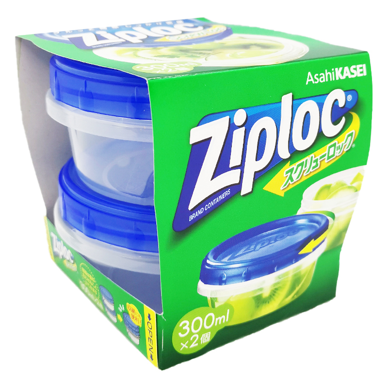Ziploc - 【Made in Korea】Screw Lock Food Container / Snack box 300ml (2pcs)
