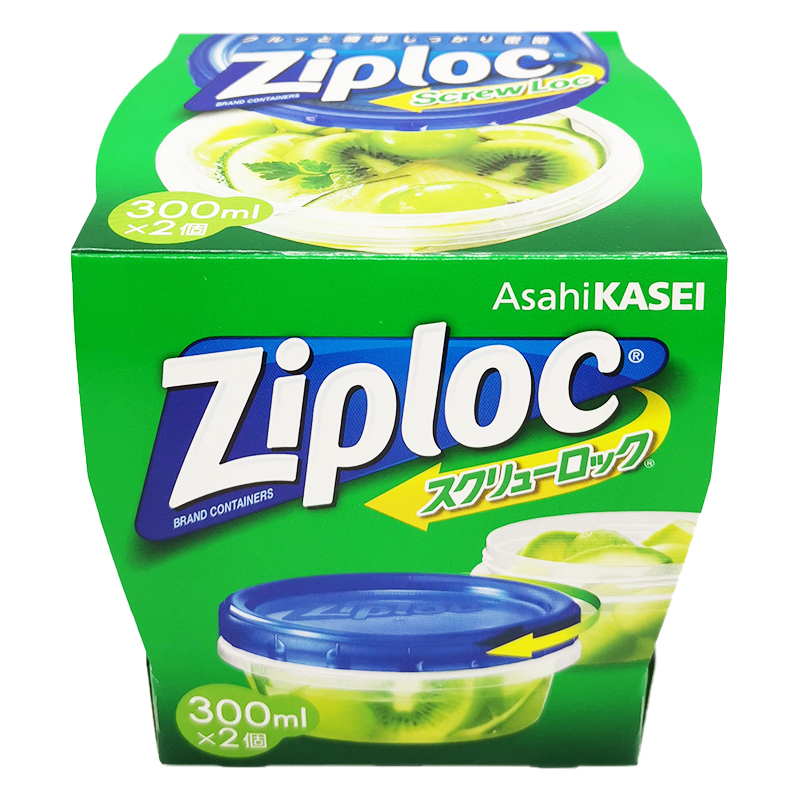 Ziploc - 【Made in Korea】Screw Lock Food Container / Snack box 300ml (2pcs)
