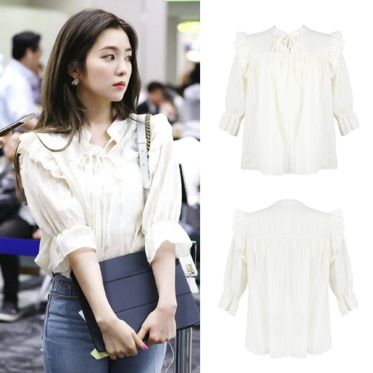 [letterfrommoon] Ribbon Lace blouse Ivory *RV Irene