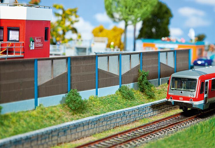 Faller 180422 HO規 Wood Noise protection wall 木製隔音牆