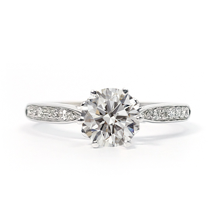 18K白金天然鑽石戒指托(RSA10WGIN16)