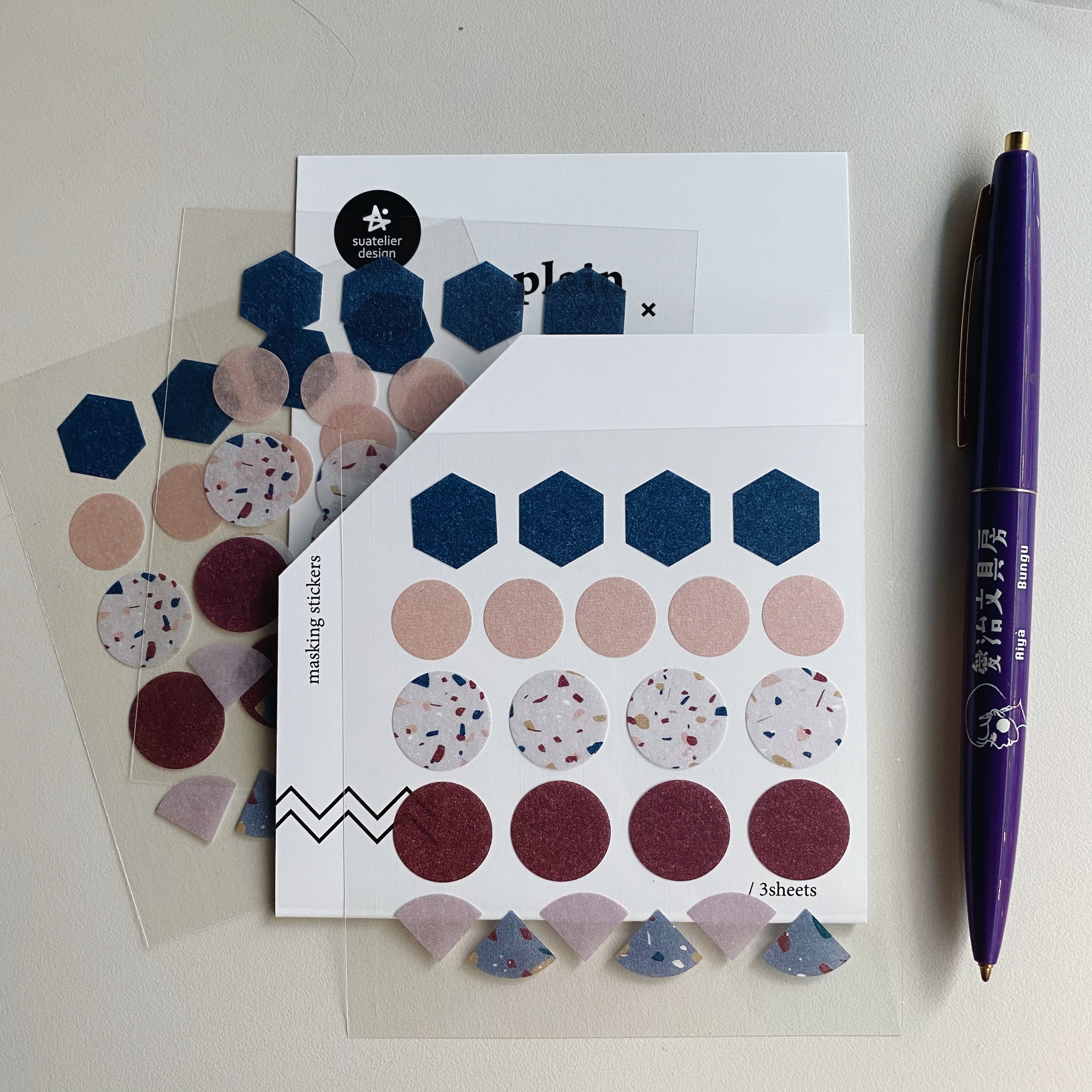 韓國Suatelier 手帳貼紙 碎石子幾何1637
