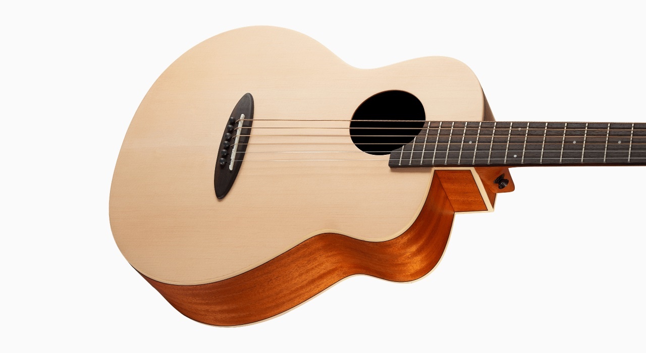 aNueNue aNueNue M1 M1E 原聲款 接電款 合板雲杉 桃花心木 36吋 旅行吉他 小吉他 電木吉他 附原廠琴袋 Air Blue 拾音器 第 5 張圖片｜三峽吉他 / Bass