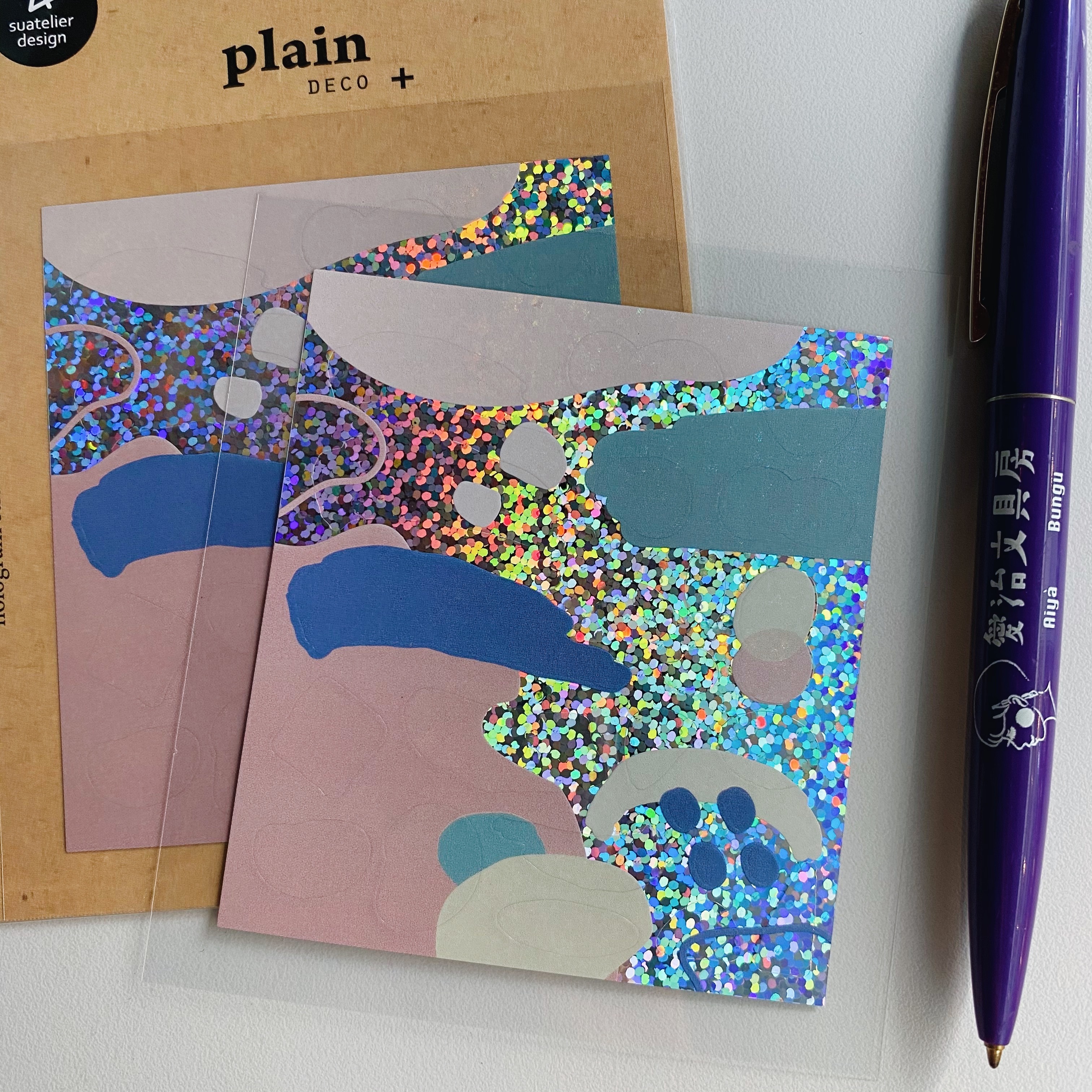 韓國Suatelier 手帳貼紙 雷射幾何1624