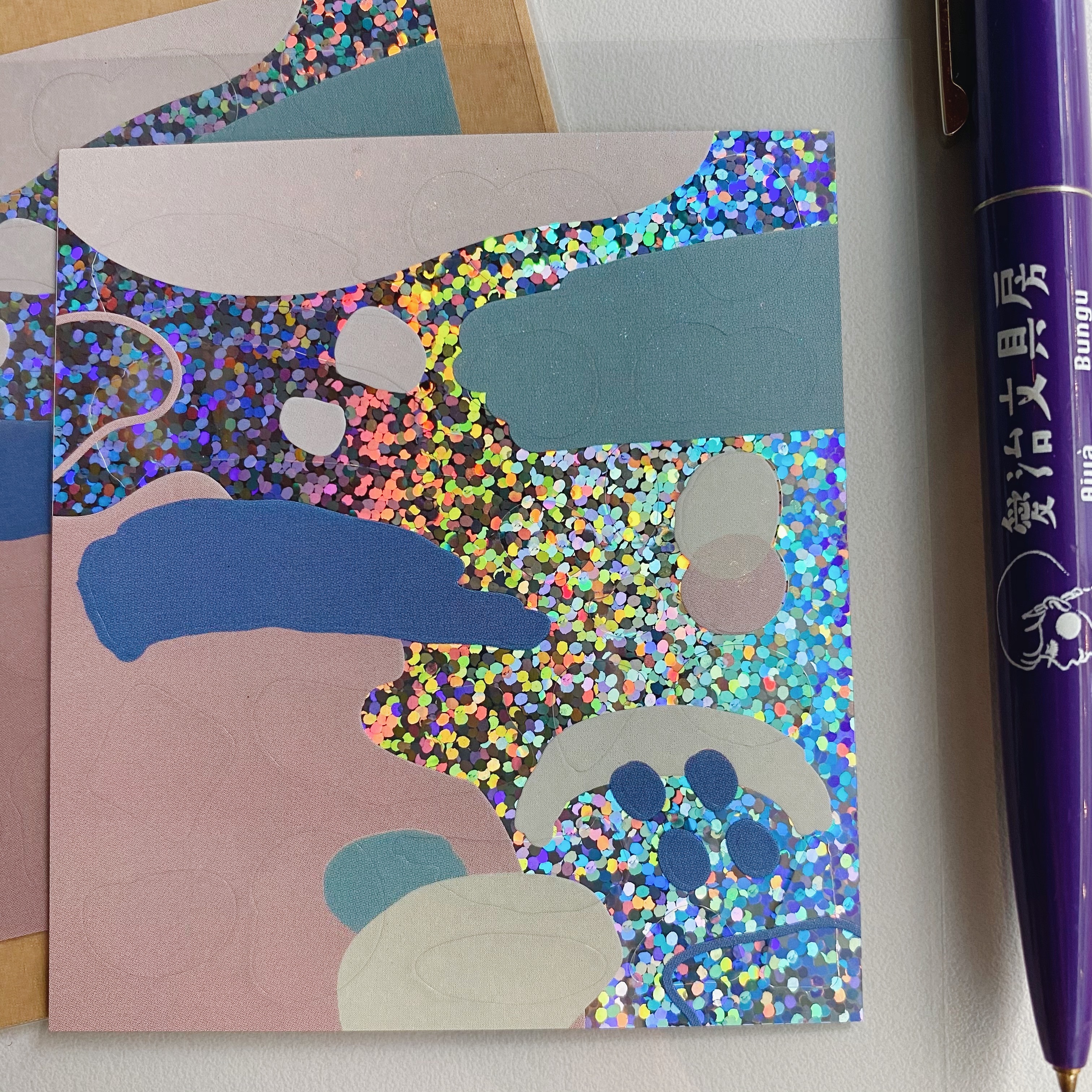 韓國Suatelier 手帳貼紙 雷射幾何1624