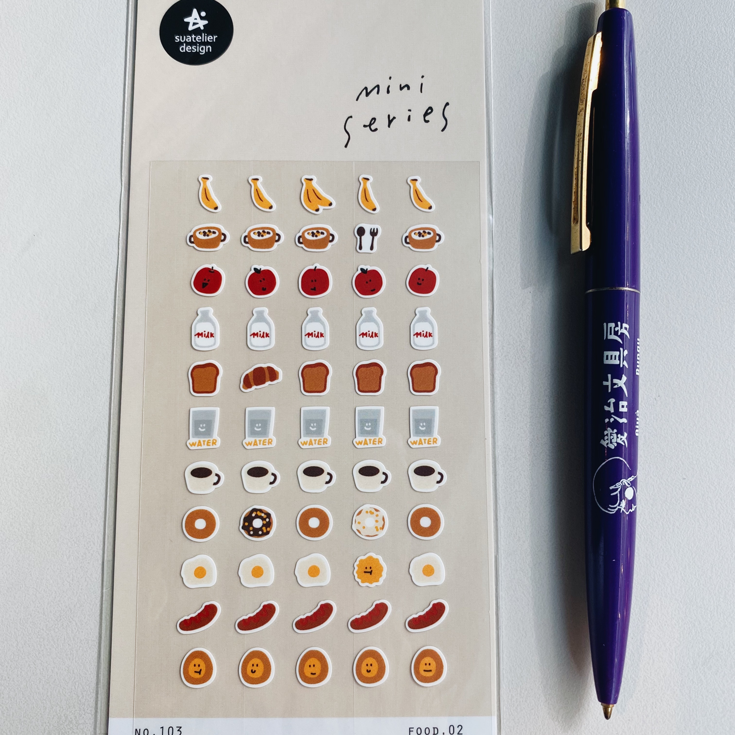 韓國Suatelier 迷你手帳貼紙 早餐103