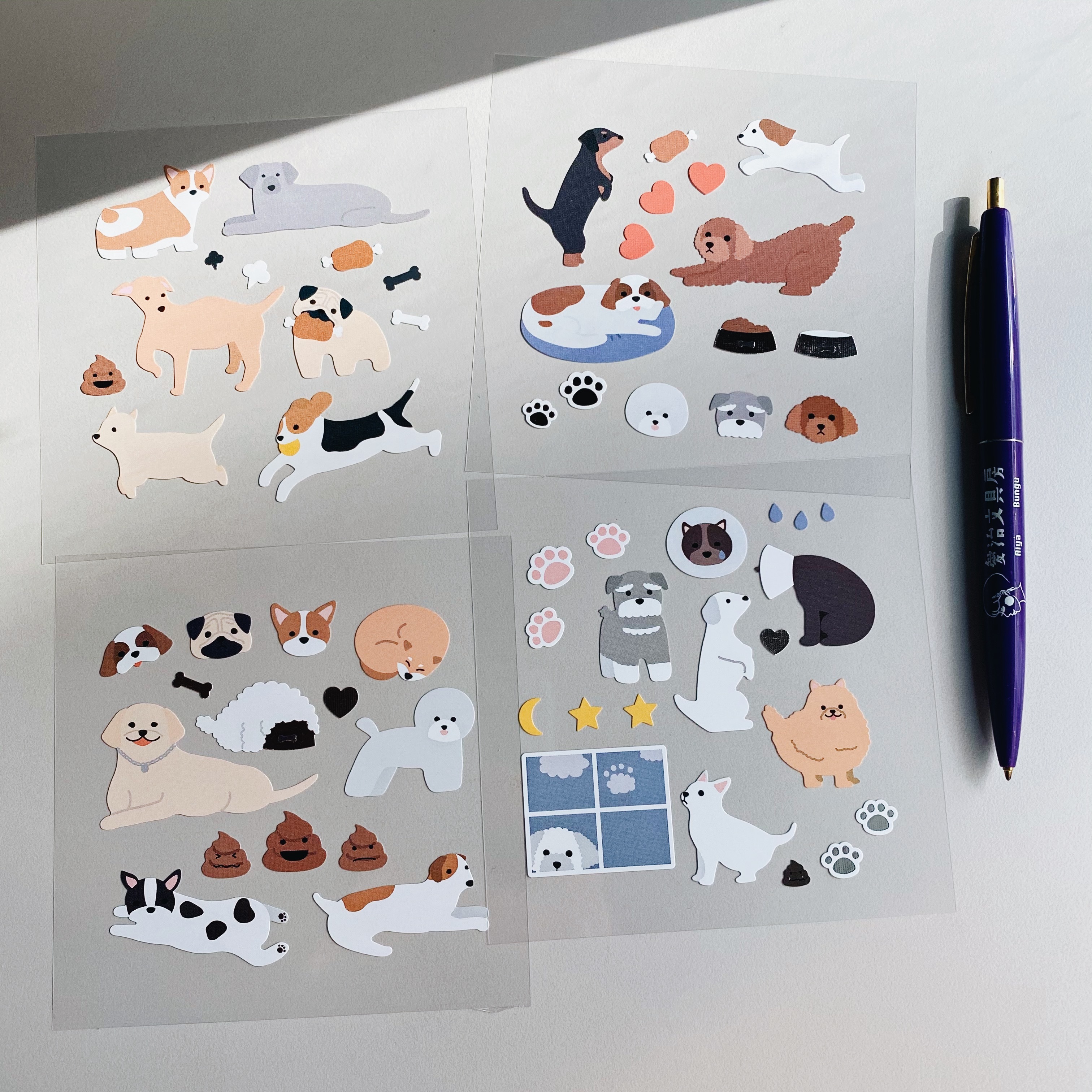 韓國Suatelier 貼紙包 狗狗 #1531