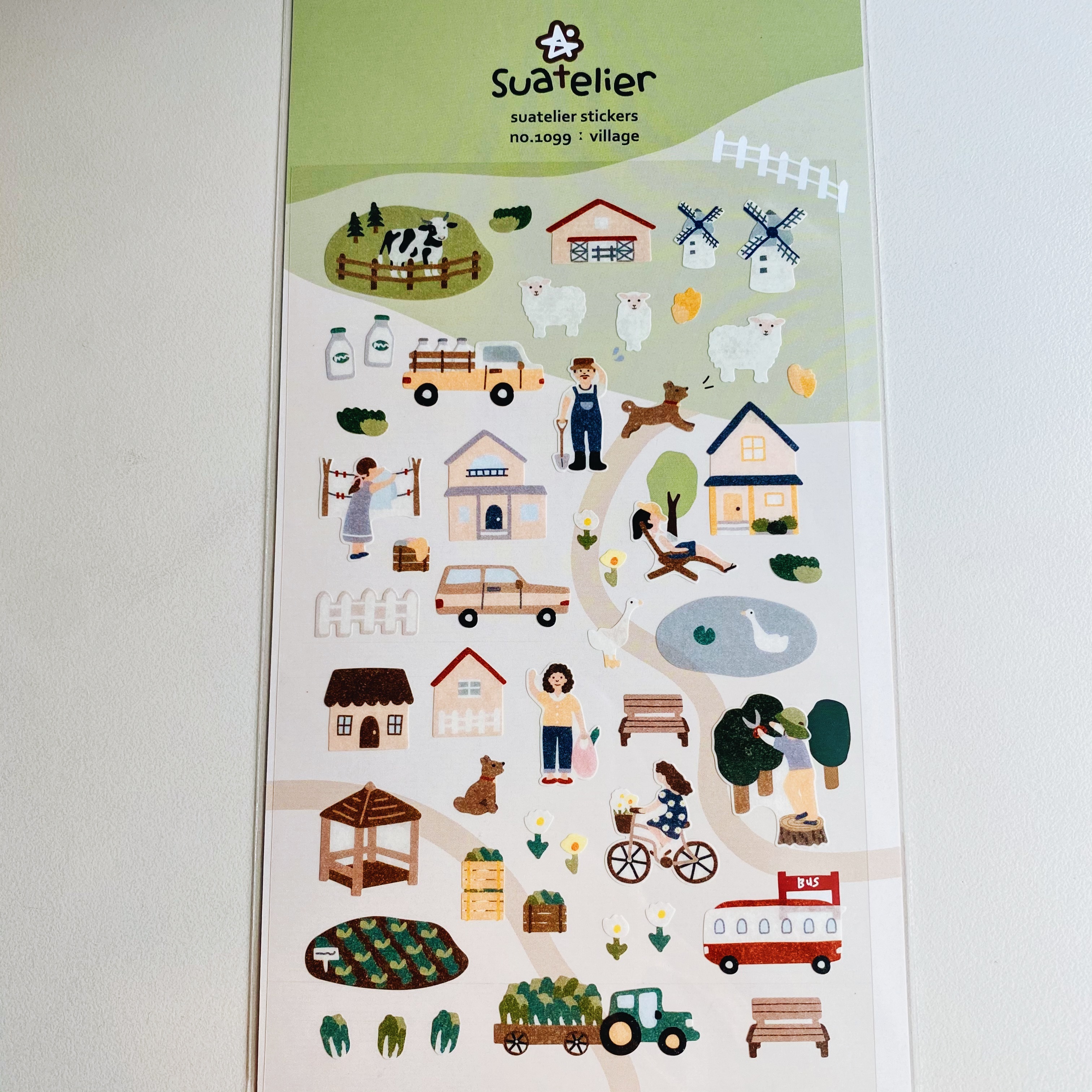 韓國Suatelier 手帳貼紙 村莊 #1099