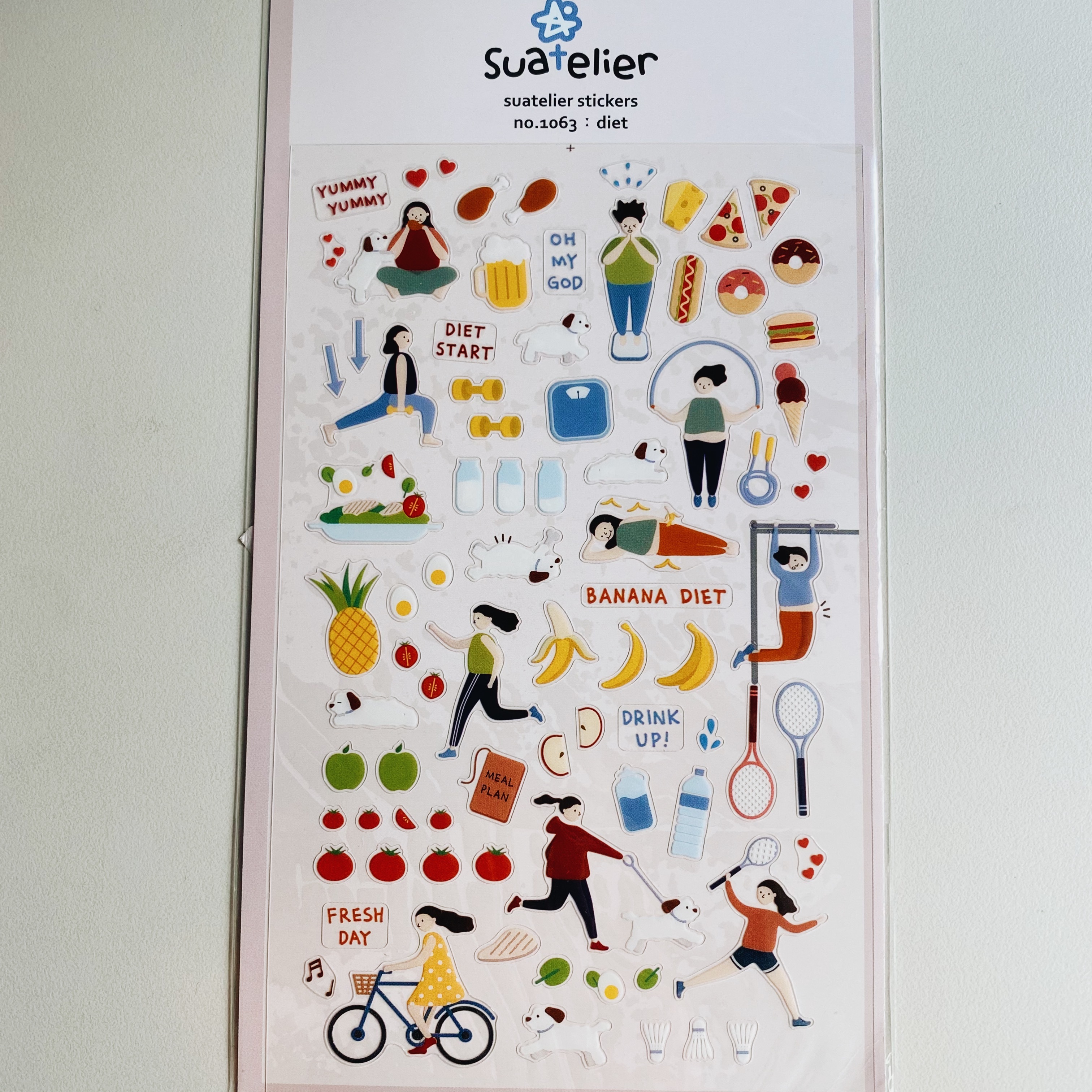 韓國Suatelier 手帳貼紙 瘦身女孩 #1063