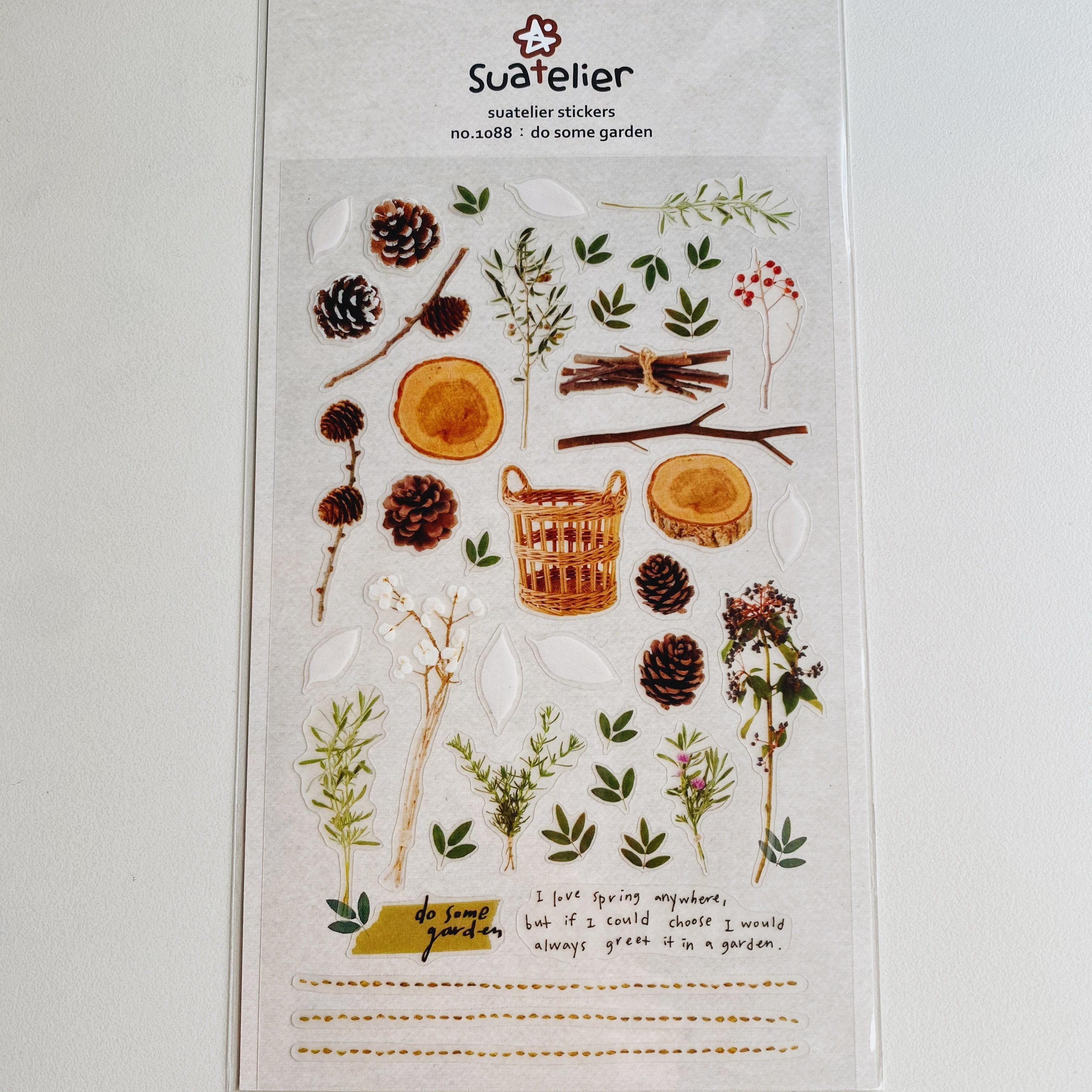 韓國Suatelier 手帳貼紙 園藝 #1088