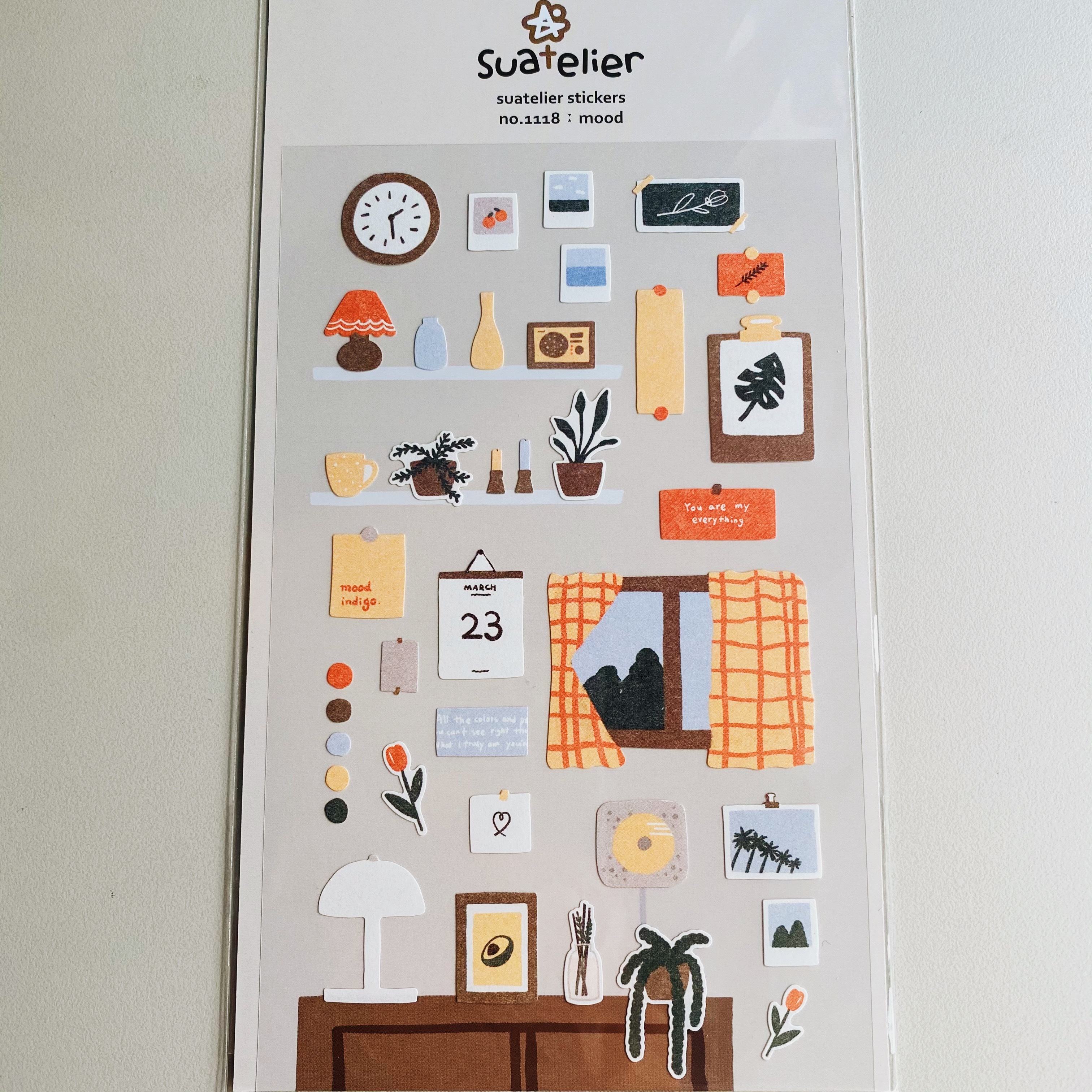 韓國Suatelier 手帳貼紙 房間裝飾 #1118