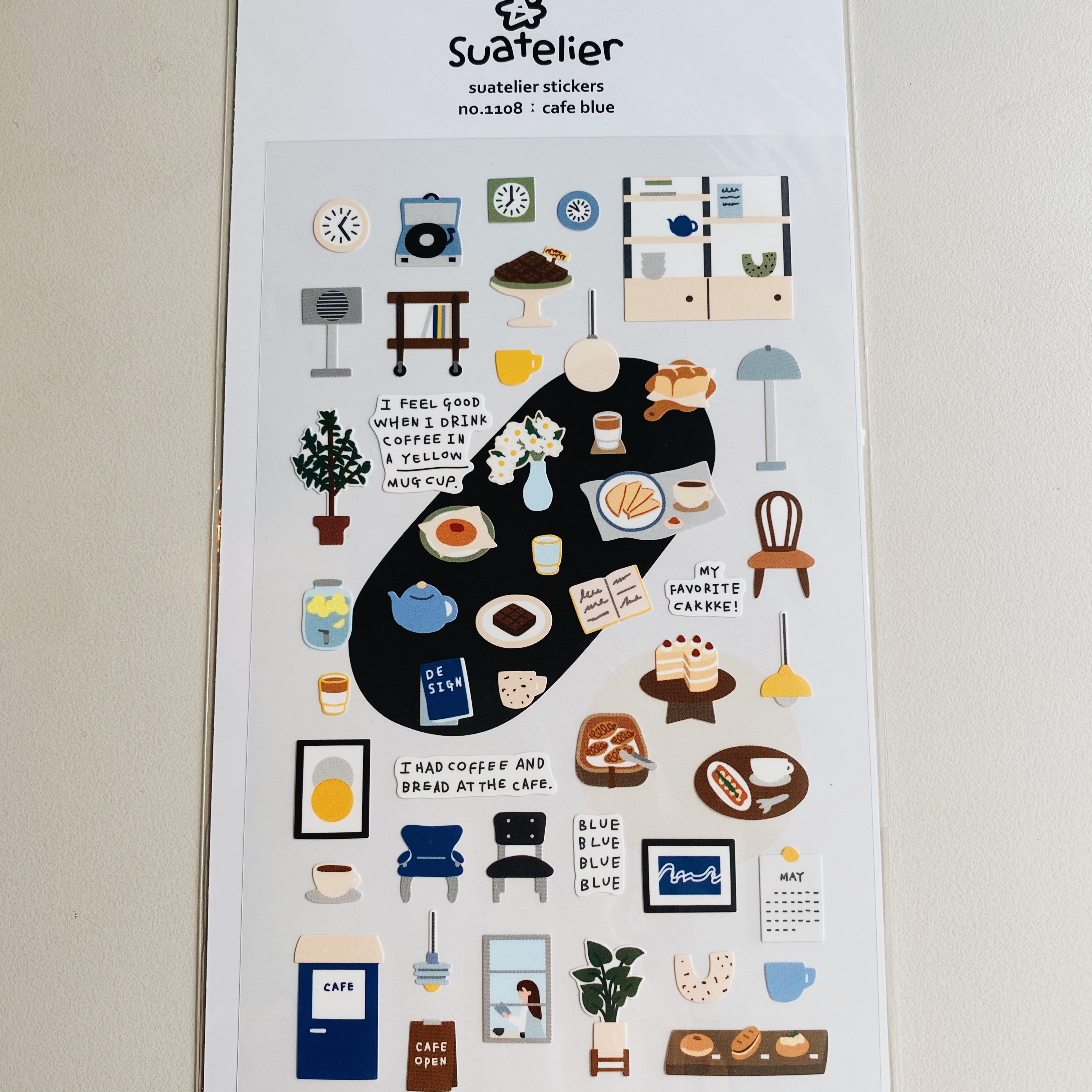韓國Suatelier 手帳貼紙 咖啡小店#1108