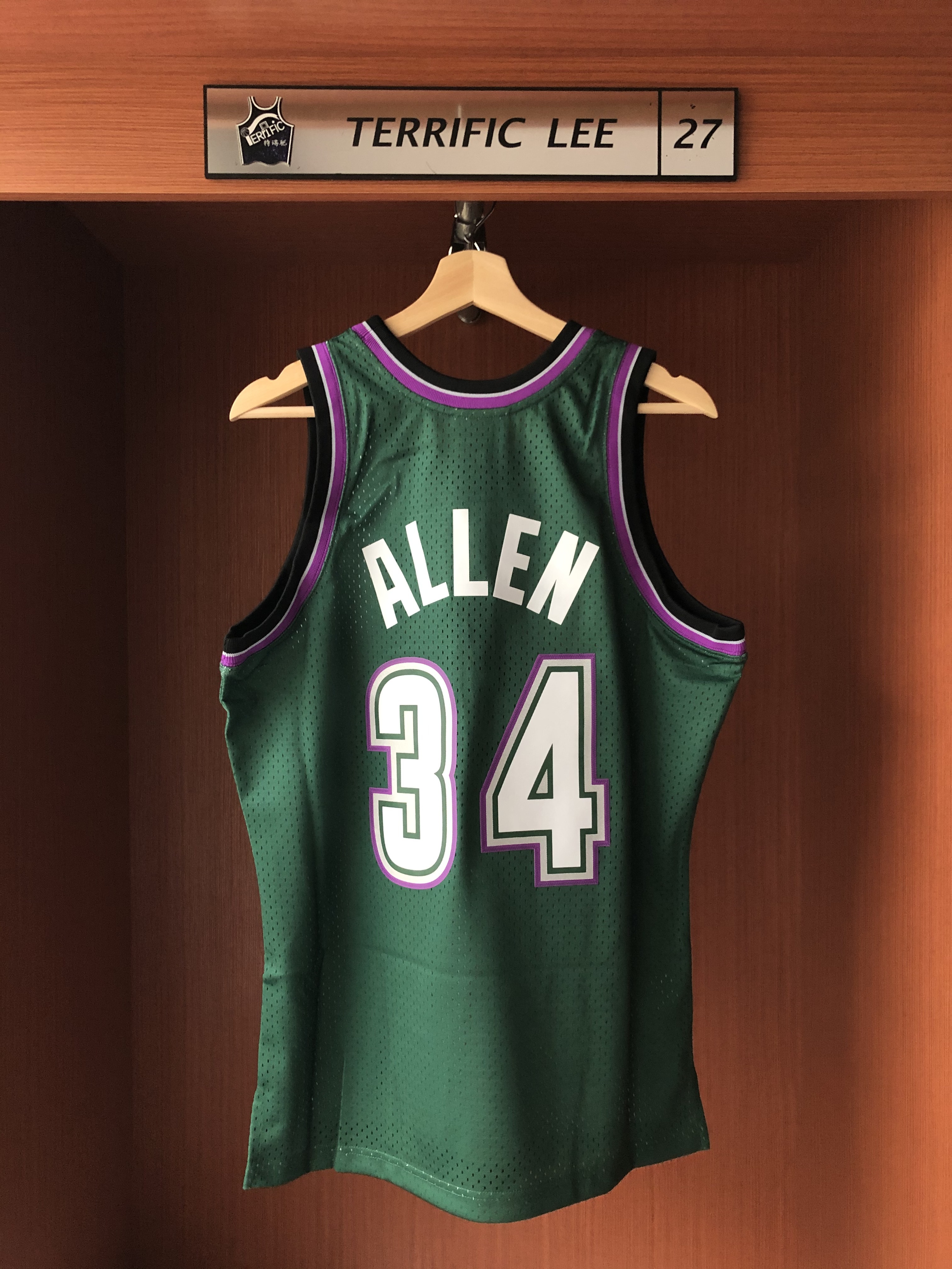 NBA球衣 Ray Allen 密爾瓦基公鹿綠 96-97 M&N Swingman G2 球迷版 熱轉印 全新