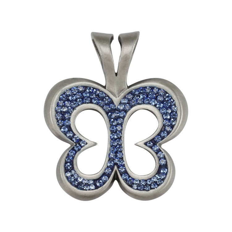Bico吊墜，女士吊墜 鏤空蝴蝶展翅；美好的生活與愛情 不含鍊子（2089藍色）
