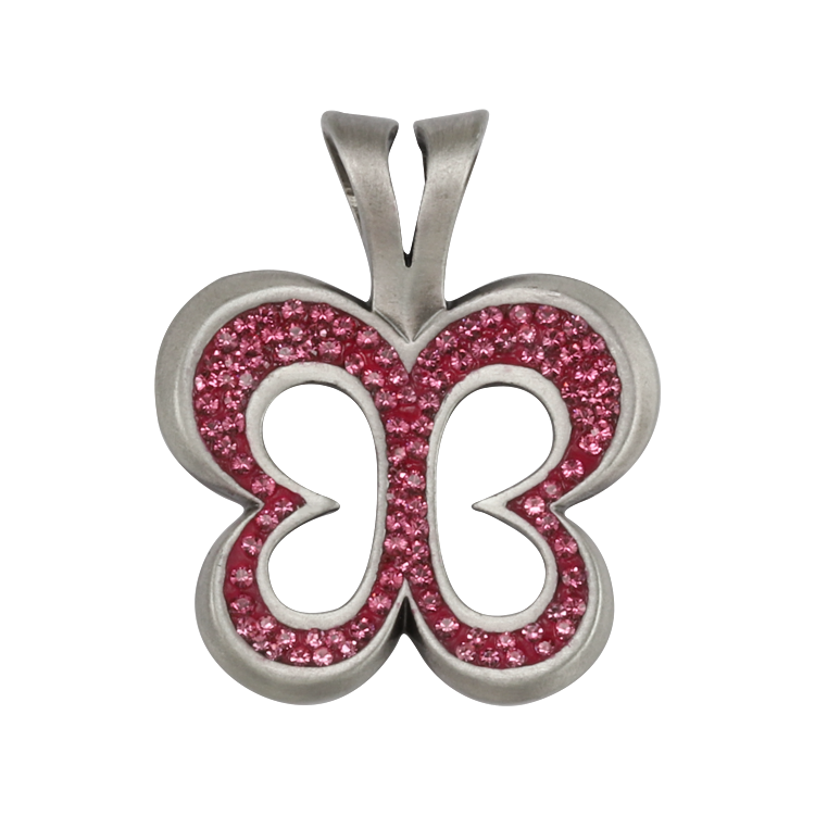 Bico吊墜，女士吊墜 鏤空蝴蝶展翅；美好的生活與愛情 不含鍊子（2089粉紅）