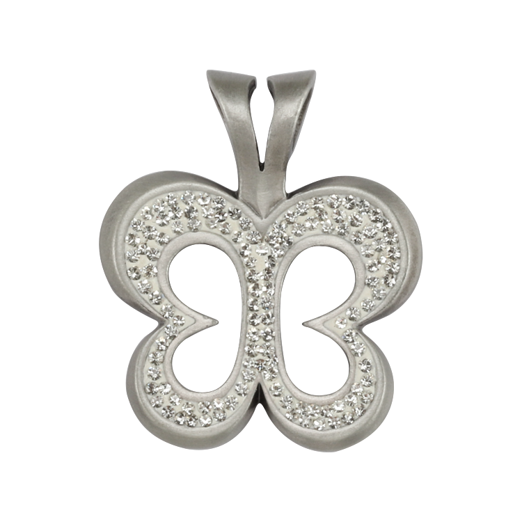 Bico吊墜，女士吊墜 鏤空蝴蝶展翅；美好的生活與愛情 不含鍊子（2089白色）