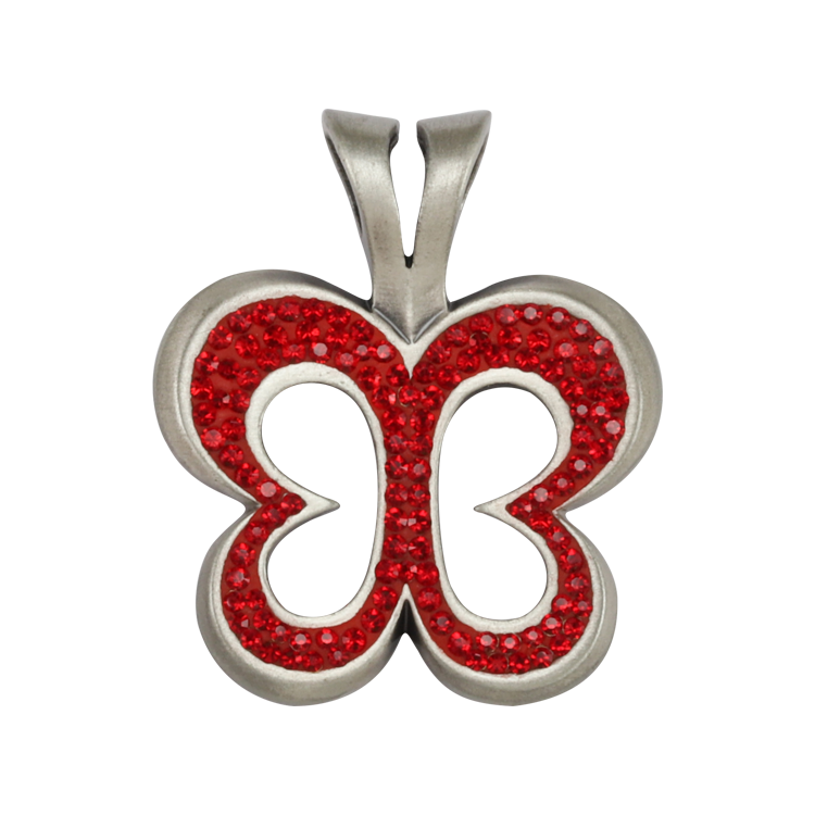 Bico吊墜，女士吊墜 鏤空蝴蝶展翅；美好的生活與愛情 不含鍊子（2089紅色）