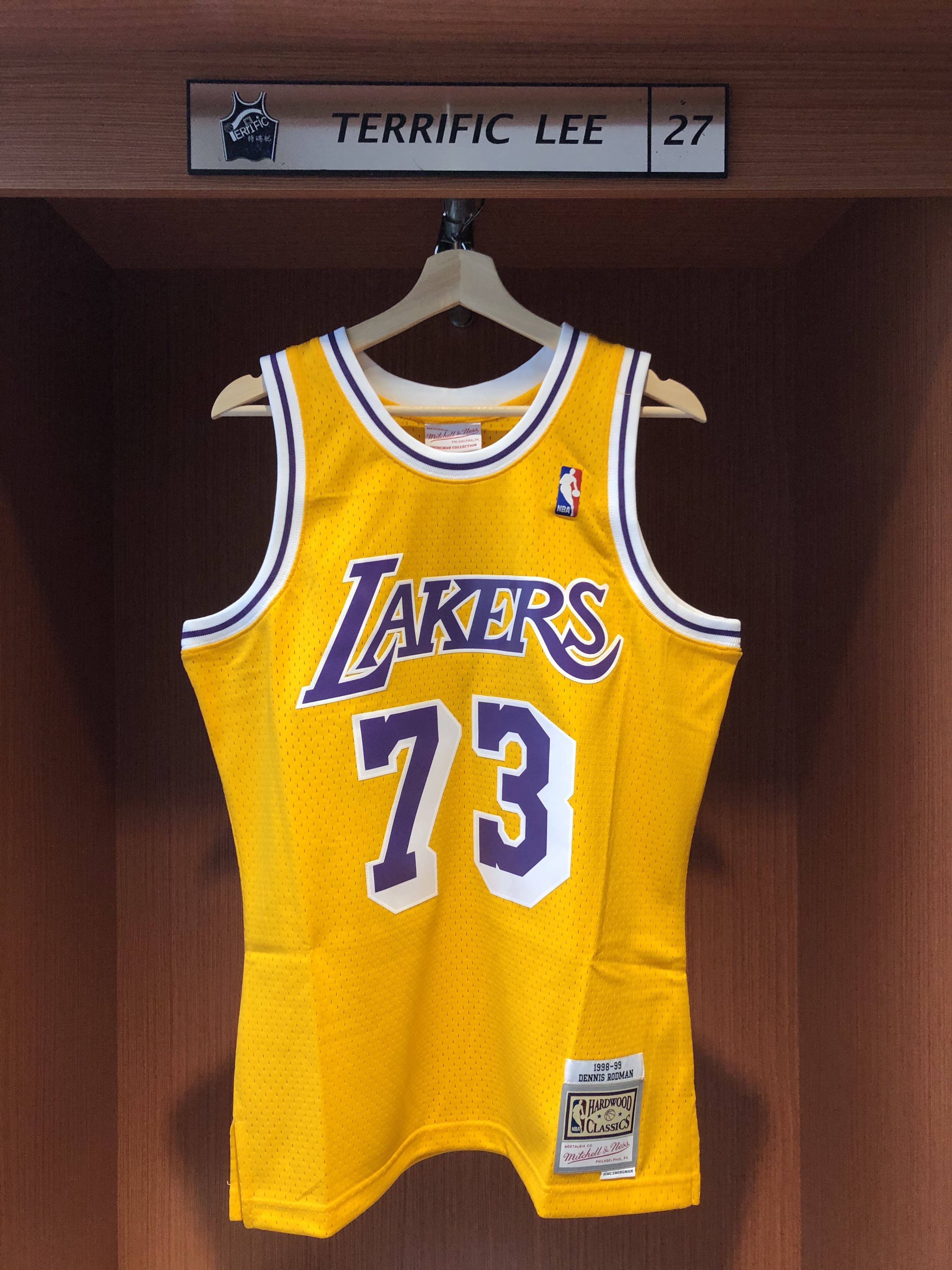 NBA球衣 Dennis Rodman 洛杉磯湖人黃 98-99 M&N Swingman G2 球迷版 熱轉印 全新