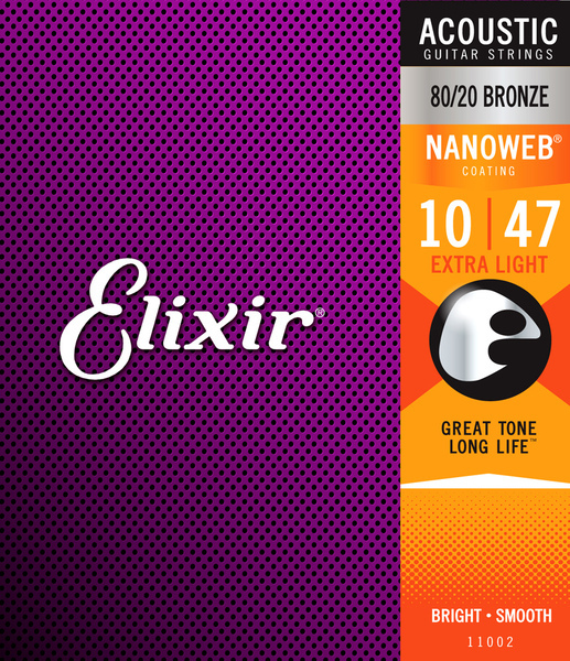 Elixir Elixir Nanoweb 系列 民謠吉他弦 80/20 黃銅 覆膜 第 2 張圖片｜三峽吉他 / Bass
