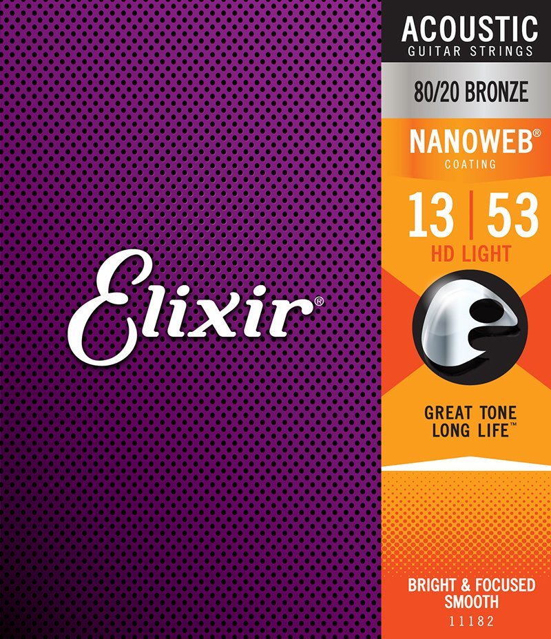 Elixir Elixir Nanoweb 系列 民謠吉他弦 80/20 黃銅 覆膜 第 5 張圖片｜三峽吉他 / Bass