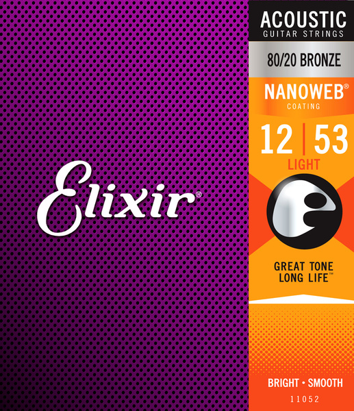 Elixir Elixir Nanoweb 系列 民謠吉他弦 80/20 黃銅 覆膜 第 4 張圖片｜三峽吉他 / Bass
