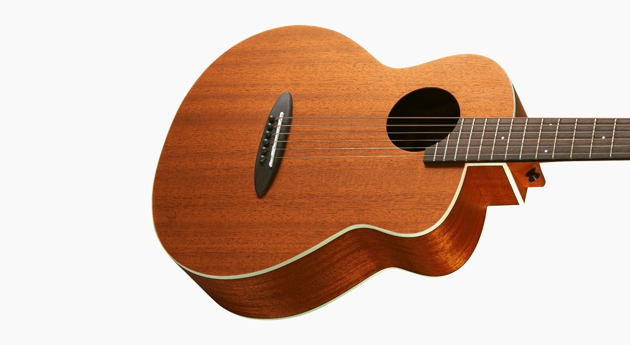 aNueNue aNueNue M2 M2E 原聲款 接電款 合板桃花心木 桃花心木 36吋 旅行吉他 小吉他 電木吉他 附原廠琴袋 Air Blue 拾音器 第 4 張圖片｜三峽吉他 / Bass